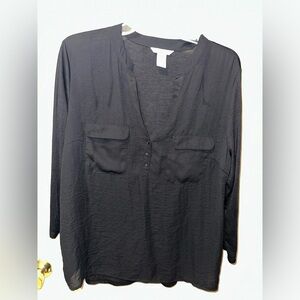 2 H&M Womens Black Blouses